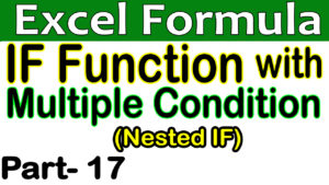 MS Excel IF Function with Multiple Conditions (Nested IF) in Hindi Urdu Part 17